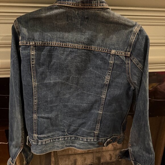 J Crew Indigo 6 button Jean Jacket Size M - Picture 7 of 8